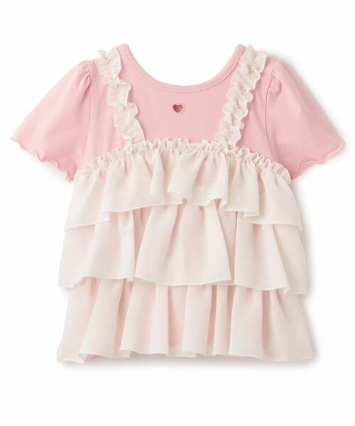 Lycee mine / リセマイン Tシャツ | 【どちらが前でもOK】【UVカット・接触冷感】ティアードキャミドッキングTシャツ | 詳細5