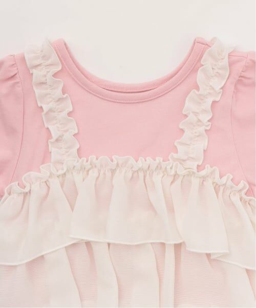 Lycee mine / リセマイン Tシャツ | 【どちらが前でもOK】【UVカット・接触冷感】ティアードキャミドッキングTシャツ | 詳細6