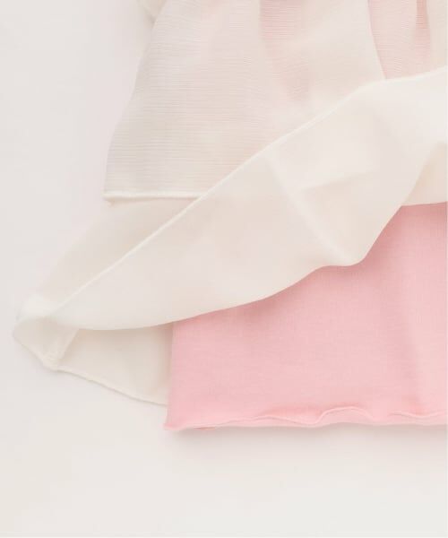 Lycee mine / リセマイン Tシャツ | 【どちらが前でもOK】【UVカット・接触冷感】ティアードキャミドッキングTシャツ | 詳細9