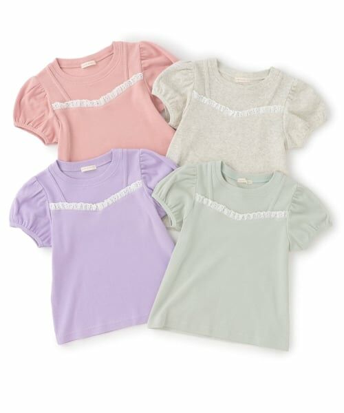 Lycee mine / リセマイン Tシャツ | キャミフェイクレイヤードTレースシャツ | 詳細10