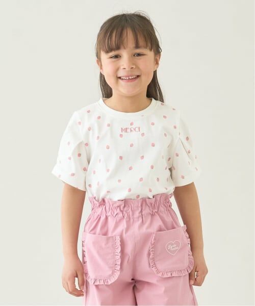 Lycee mine / リセマイン Tシャツ | 【綿100％】【ムテキＴ】【防汚・UV・接触冷感・型崩れしない】タックスリーブアソート総柄Ｔシャツ（アイボリー）