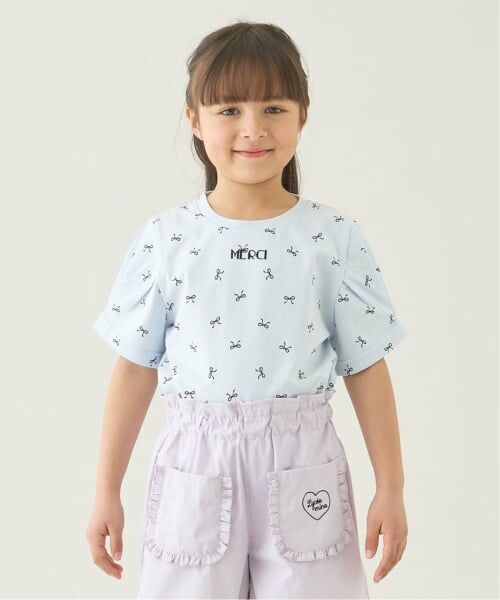 Lycee mine / リセマイン Tシャツ | 【綿100％】【ムテキＴ】【防汚・UV・接触冷感・型崩れしない】タックスリーブアソート総柄Ｔシャツ（ブルーグレー）