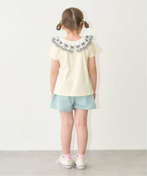 Lycee mine / リセマイン Tシャツ | 【綿100%】【シャーベットＴ】【UV・接触冷感・型崩れしない】【どちらがまえでもOK】チェリーレース衿Ｔシャツ【子供服】【キッズ】【女の子】 | 詳細17