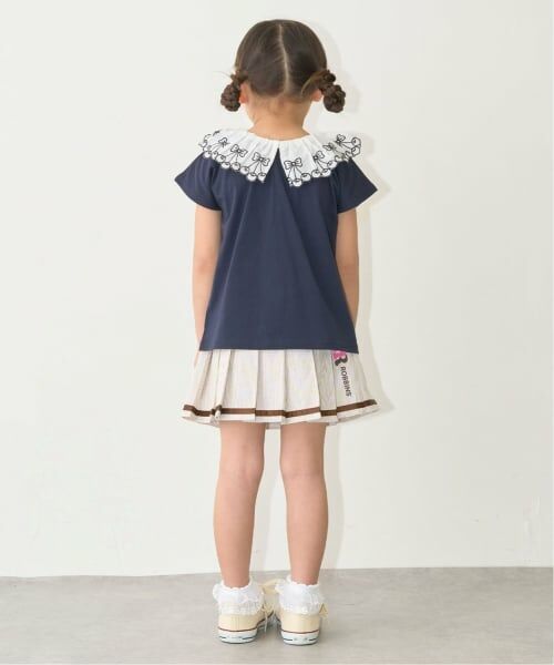 Lycee mine / リセマイン Tシャツ | 【綿100%】【シャーベットＴ】【UV・接触冷感・型崩れしない】【どちらがまえでもOK】チェリーレース衿Ｔシャツ【子供服】【キッズ】【女の子】 | 詳細23