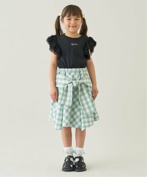 Lycee mine / リセマイン Tシャツ | 【綿100%】【ムテキT】【防汚・UV・接触冷感・型崩れしない】ふわふわフリル袖Tシャツ【子供服】【キッズ】【女の子】 | 詳細24