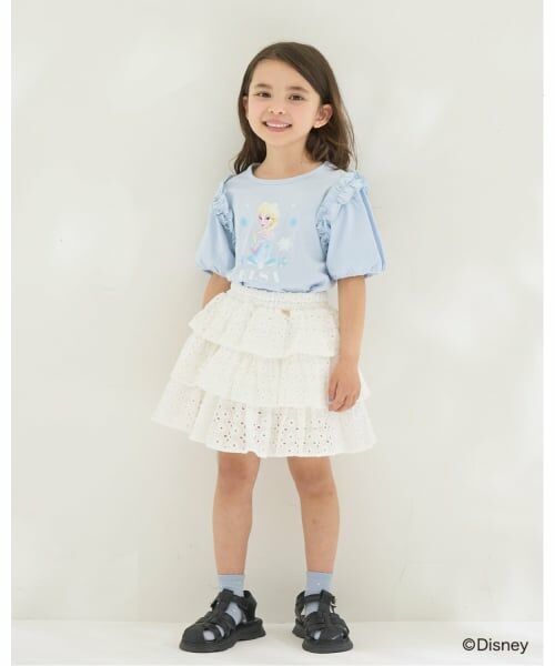 Lycee mine / リセマイン Tシャツ | 【アナと雪の女王】【綿100％】【シャーベット天竺】【UV・接触冷感・型崩れしない】パフＴシャツ | 詳細19