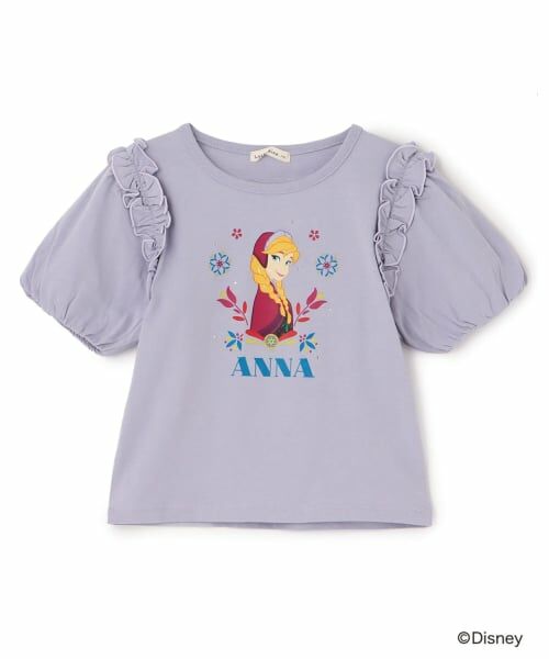 Lycee mine / リセマイン Tシャツ | 【アナと雪の女王】【綿100％】【シャーベット天竺】【UV・接触冷感・型崩れしない】パフＴシャツ | 詳細3