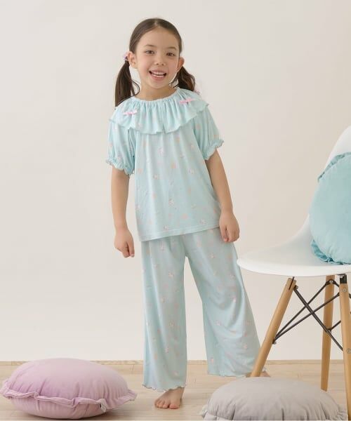 Lycee mine / リセマイン ルームウェア | 【どちらが前でもOK】【接触冷感】ひんやりとろけるパジャマ（サックス）