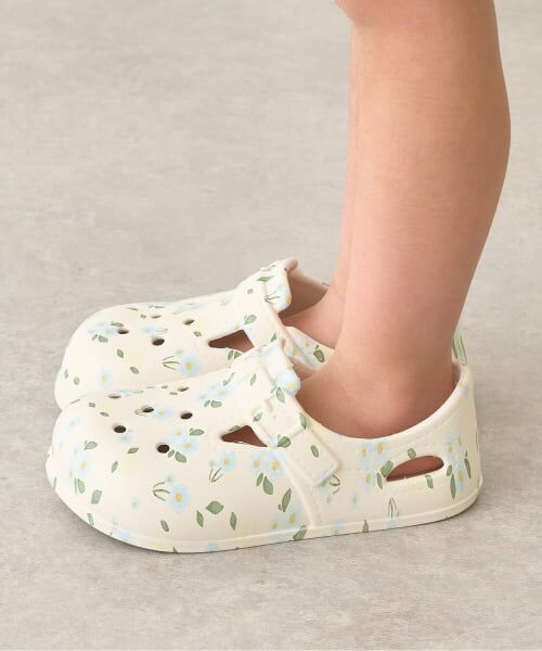 Lycee mine / リセマイン サンダル | 【フロントカバーで安心】花柄EVAサンダル（サックス）