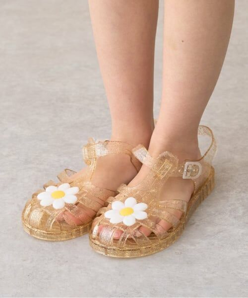 Lycee mine / リセマイン サンダル | クリアラメデイジーサンダル（黄）