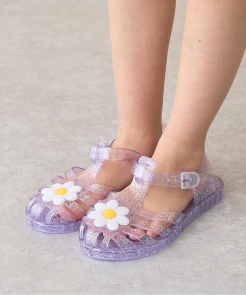 Lycee mine / リセマイン サンダル | クリアラメデイジーサンダル（ラベンダー）