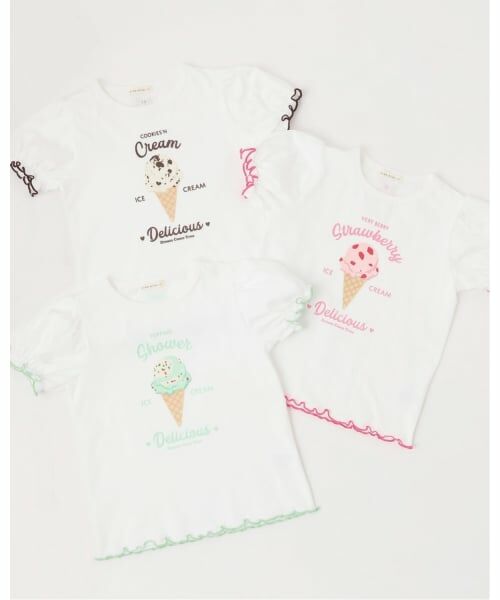 Lycee mine / リセマイン Tシャツ | 【サーティワン アイスクリーム】【UV・接触冷感・型崩れしない】【シャーベットT】アソートプリントパフTシャツ | 詳細5