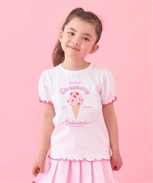 Lycee mine / リセマイン Tシャツ | 【サーティワン アイスクリーム】【UV・接触冷感・型崩れしない】【シャーベットT】アソートプリントパフTシャツ(ピンク)