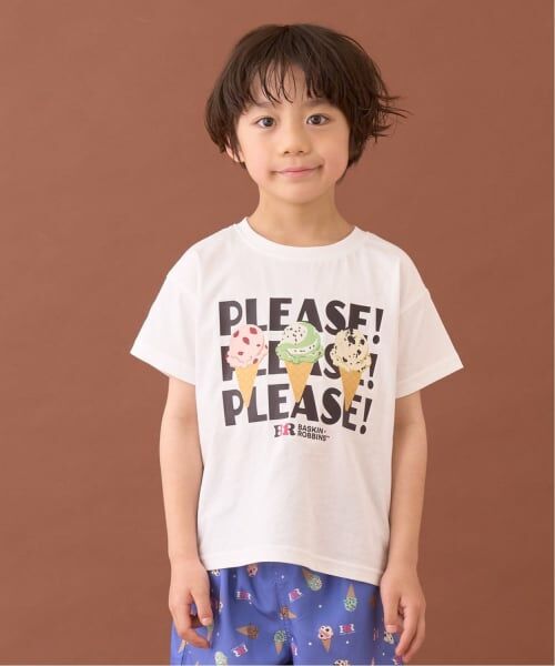 Lycee mine / リセマイン Tシャツ | 【サーティワン アイスクリーム】【UV・接触冷感・型崩れしない】【シャーベットT】プリントTシャツ(オフ ホワイト)