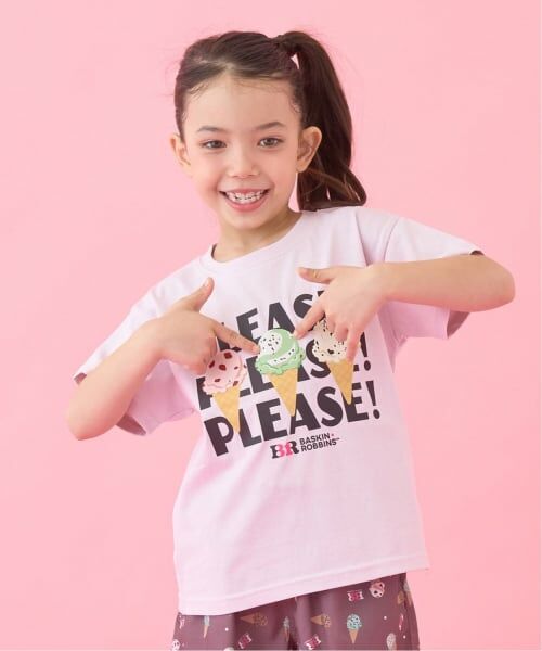 Lycee mine / リセマイン Tシャツ | 【サーティワン アイスクリーム】【UV・接触冷感・型崩れしない】【シャーベットT】プリントTシャツ(ピンク)
