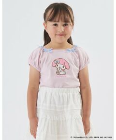 Lycee mine / リセマイン Tシャツ | 【サンリオキャラクターズ】【綿100%】【シャーベットＴ】アソートアップリケリボン付きＴシャツ