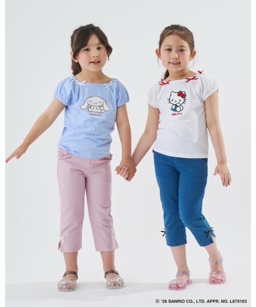 Lycee mine / リセマイン Tシャツ | 【サンリオキャラクターズ】【綿100%】【シャーベットT】アソートアップリケリボン付きTシャツ | 詳細23