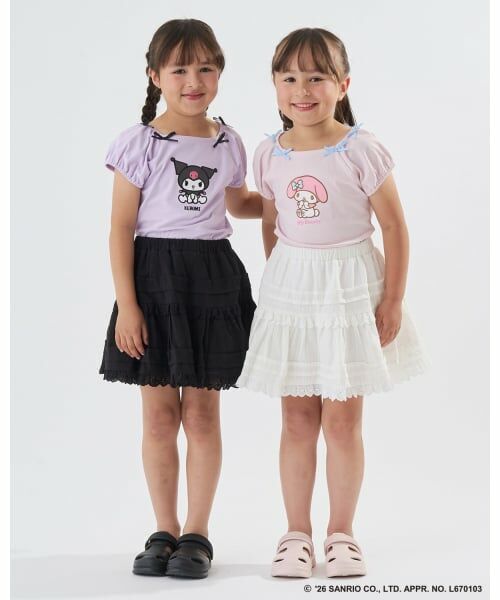 Lycee mine / リセマイン Tシャツ | 【サンリオキャラクターズ】【綿100%】【シャーベットT】アソートアップリケリボン付きTシャツ | 詳細24