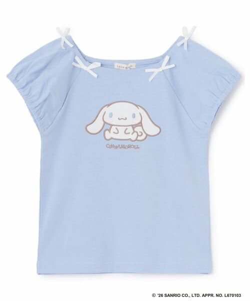 Lycee mine / リセマイン Tシャツ | 【サンリオキャラクターズ】【綿100%】【シャーベットT】アソートアップリケリボン付きTシャツ | 詳細4