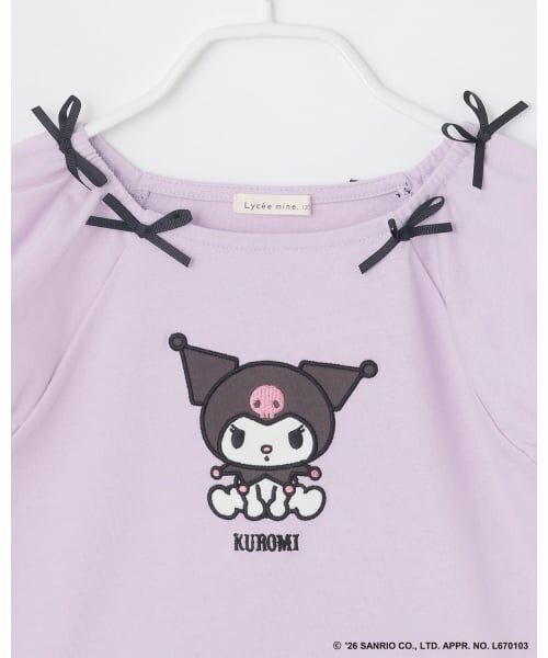 Lycee mine / リセマイン Tシャツ | 【サンリオキャラクターズ】【綿100%】【シャーベットT】アソートアップリケリボン付きTシャツ | 詳細7