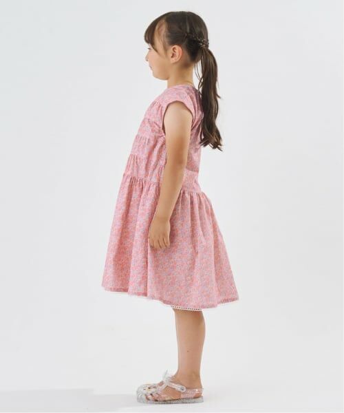 Lycee mine / リセマイン ミニ丈・ひざ丈ワンピース | 【どちらが前でもOK】花柄ティアードワンピース【子供服】【キッズ】【女の子】 | 詳細2