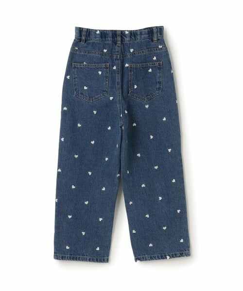 Lycee mine / リセマイン その他パンツ | 【やわらかデニム】ハート刺しゅう総柄バレルレッグパンツ【子供服】【キッズ】【女の子】 | 詳細12