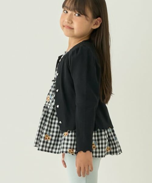 Lycee mine / リセマイン カーディガン・ボレロ | 【ミニ丈】ハート釦テレコカーディガン【子供服】【キッズ】【女の子】 | 詳細12