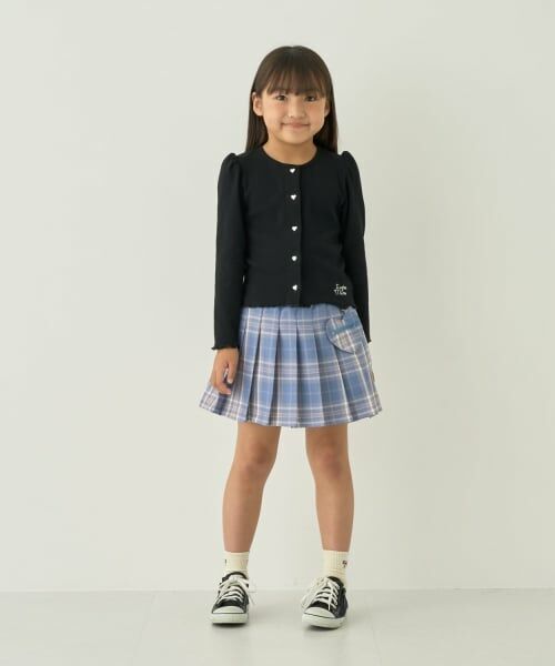 Lycee mine / リセマイン カーディガン・ボレロ | 【ミニ丈】ハート釦テレコカーディガン【子供服】【キッズ】【女の子】 | 詳細14