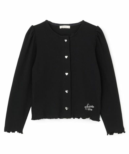 Lycee mine / リセマイン カーディガン・ボレロ | 【ミニ丈】ハート釦テレコカーディガン【子供服】【キッズ】【女の子】 | 詳細18