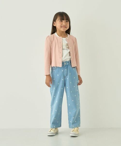 Lycee mine / リセマイン カーディガン・ボレロ | 【ミニ丈】ハート釦テレコカーディガン【子供服】【キッズ】【女の子】 | 詳細8
