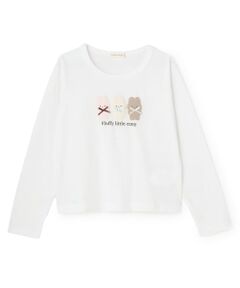 Lycee mine / リセマイン Tシャツ | 【綿100%】【ムテキT】【防汚/UV/速乾】ぷくぷくプリントとリボンTシャツ