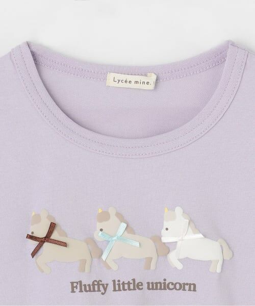 Lycee mine / リセマイン Tシャツ | 【綿100%】【ムテキT】【防汚/UV/速乾】ぷくぷくプリントとリボンTシャツ | 詳細2