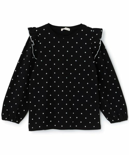 Lycee mine / リセマイン Tシャツ | 【綿100%】【ムテキT】【防汚/UV/速乾】フリルつきボリュームスリーブ総柄Tシャツ【子供服】【キッズ】【女の子】 | 詳細17