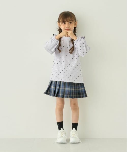 Lycee mine / リセマイン Tシャツ | 【綿100%】【ムテキT】【防汚/UV/速乾】フリルつきボリュームスリーブ総柄Tシャツ【子供服】【キッズ】【女の子】 | 詳細3