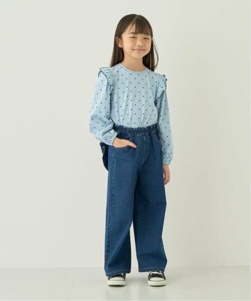 Lycee mine / リセマイン Tシャツ | 【綿100%】【ムテキT】【防汚/UV/速乾】フリルつきボリュームスリーブ総柄Tシャツ【子供服】【キッズ】【女の子】 | 詳細9