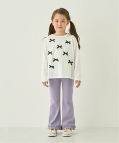 Lycee mine / リセマイン Tシャツ | 【綿100%】【名札がつけられる】リボンAラインTシャツ【子供服】【キッズ】【女の子】