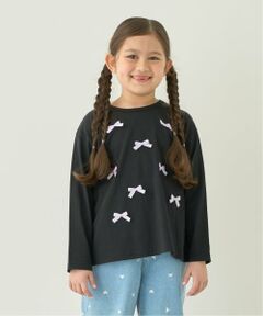 Lycee mine / リセマイン Tシャツ | 【綿100%】【名札がつけられる】リボンAラインTシャツ【子供服】【キッズ】【女の子】