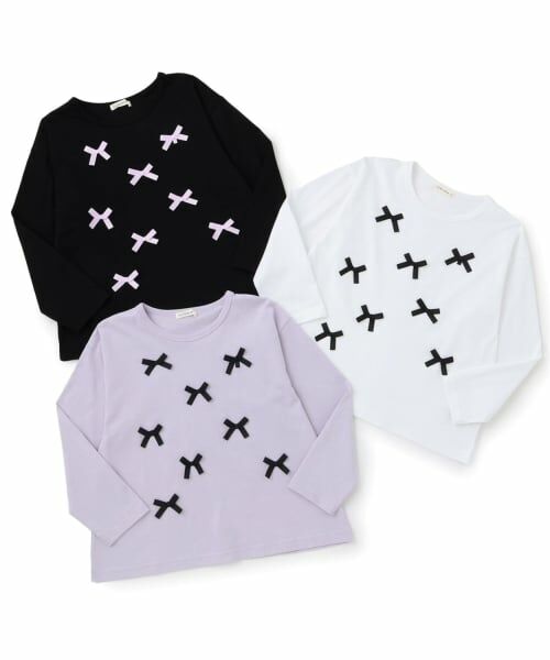 Lycee mine / リセマイン Tシャツ | 【綿100%】【名札がつけられる】リボンAラインTシャツ【子供服】【キッズ】【女の子】 | 詳細10