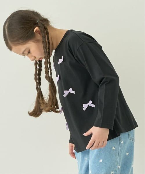 Lycee mine / リセマイン Tシャツ | 【綿100%】【名札がつけられる】リボンAラインTシャツ【子供服】【キッズ】【女の子】 | 詳細6