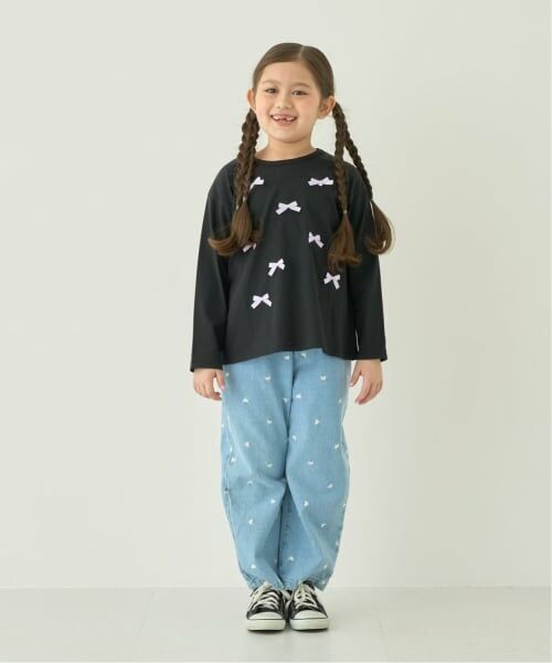Lycee mine / リセマイン Tシャツ | 【綿100%】【名札がつけられる】リボンAラインTシャツ【子供服】【キッズ】【女の子】 | 詳細7
