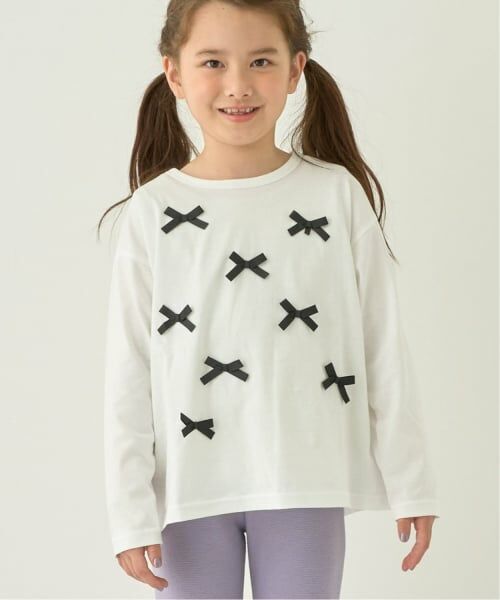 Lycee mine / リセマイン Tシャツ | 【綿100%】【名札がつけられる】リボンAラインTシャツ【子供服】【キッズ】【女の子】 | 詳細8