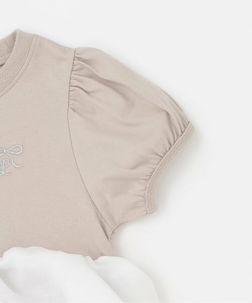 Lycee mine / リセマイン Tシャツ | 【綿100%】クロップド丈オーガンジードッキングトップス | 詳細4