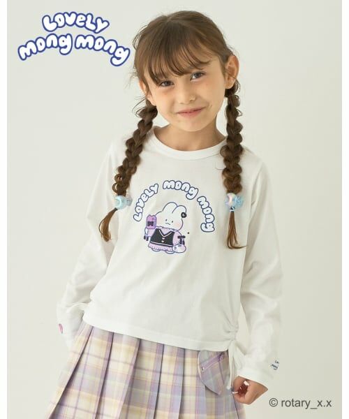 Lycee mine / リセマイン Tシャツ | 【ラブリーモンモン】アソートファッショニスタミニ丈Tシャツ(オフ ホワイト)