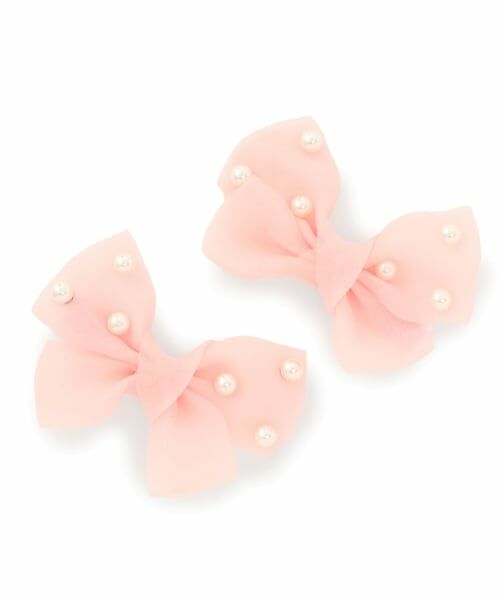 Lycee mine / リセマイン ヘアピン | イミテーションパール付きリボンヘアクリップ(2コセット)【子供服】【キッズ】【女の子】 | 詳細7