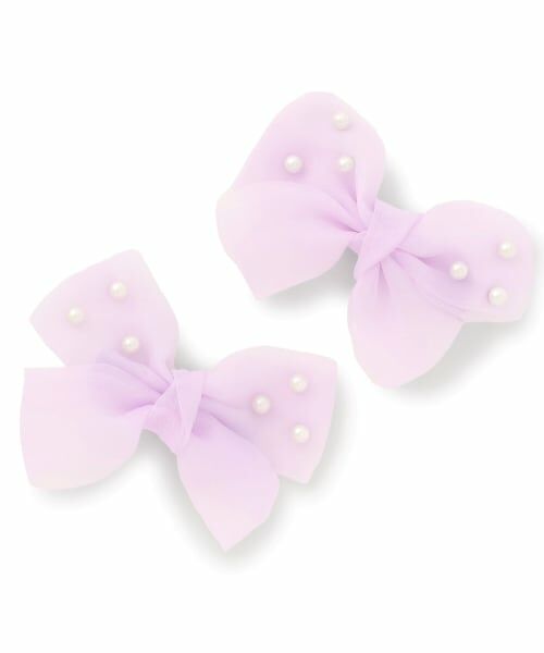Lycee mine / リセマイン ヘアピン | イミテーションパール付きリボンヘアクリップ(2コセット)【子供服】【キッズ】【女の子】 | 詳細8