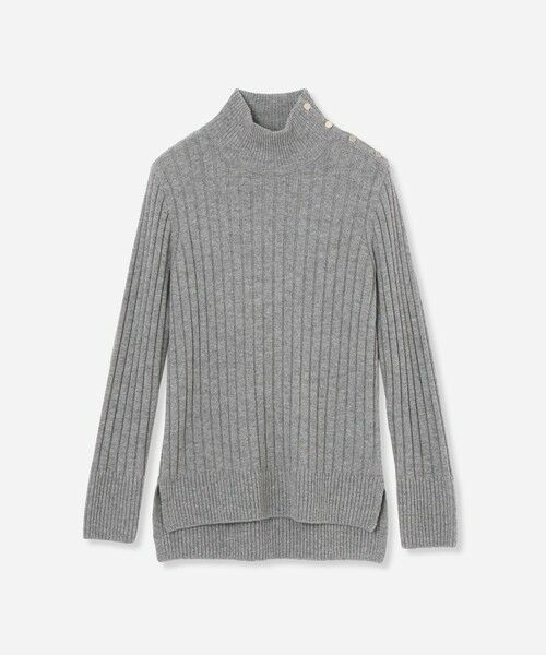 【L】ウールカシミヤタートルネックセーター