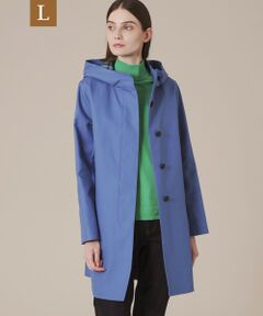 【L】【CHRYSTON】コットンチェックダブルフェイスフーデッドコート