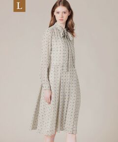 MACKINTOSH LONDON(L Size) / マッキントッシュ ロンドン (エル サイズ) ロング・マキシ丈ワンピース | 【L】バイカラーアンドリューパターンワンピース