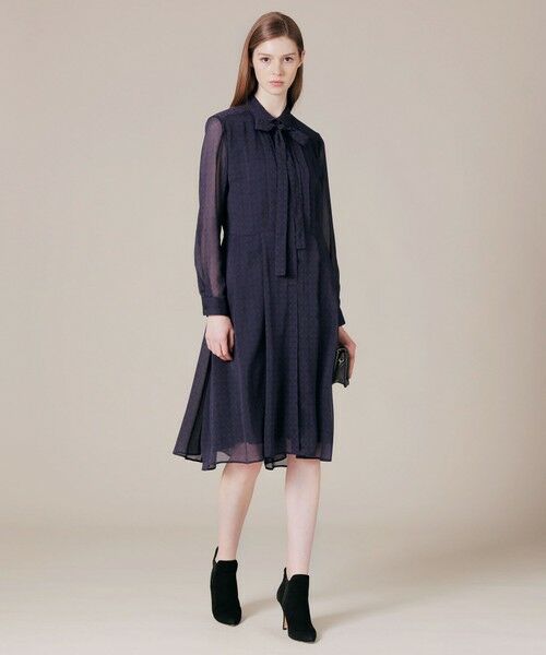 MACKINTOSH LONDON(L Size) / マッキントッシュ ロンドン (エル サイズ) ロング・マキシ丈ワンピース | 【L】バイカラーアンドリューパターンワンピース | 詳細3