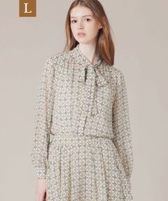 MACKINTOSH LONDON(L Size) / マッキントッシュ ロンドン (エル サイズ) シャツ・ブラウス | 【L】バイカラーアンドリューパターンブラウス